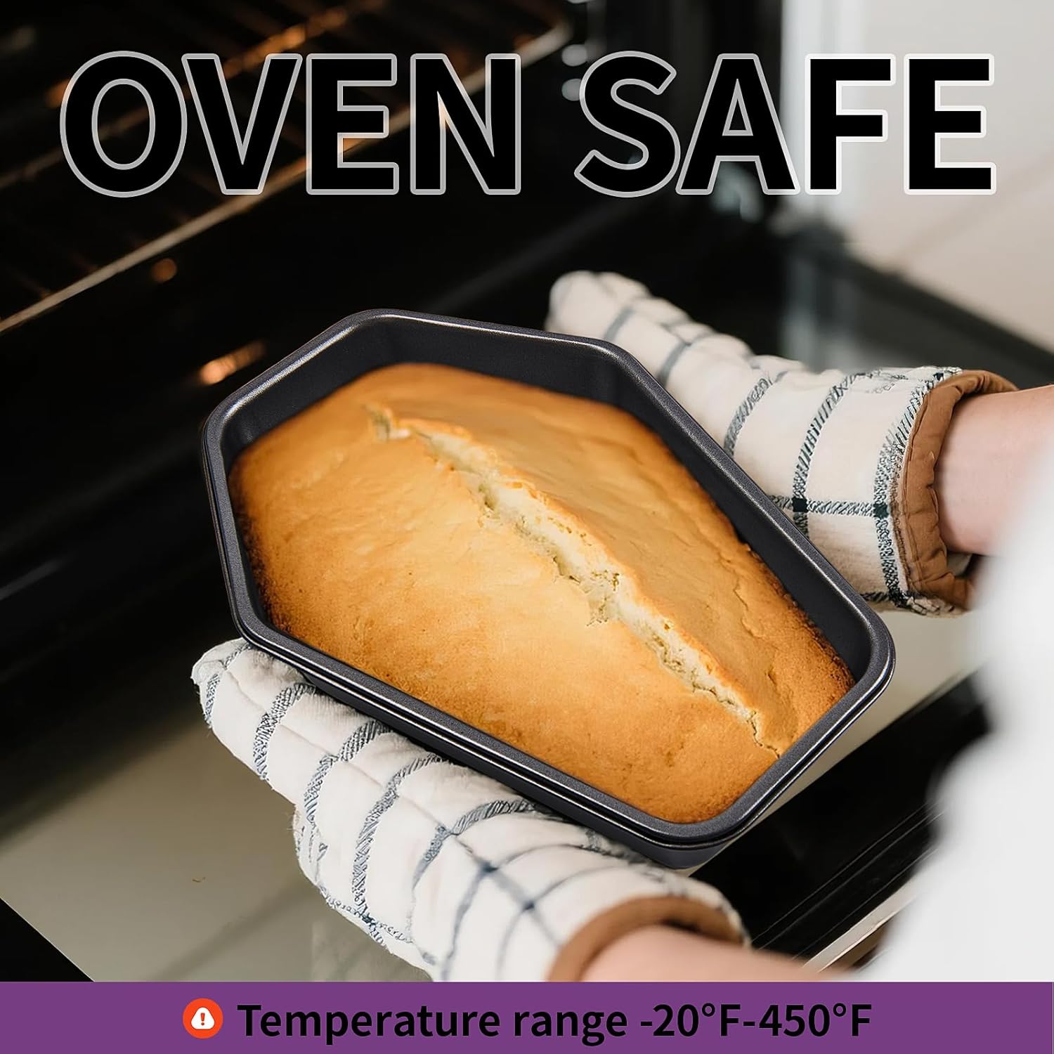 TEMU 10-inch Coffin Cake Mold With Design Heavy-duty Carbon Steel Rectangular Baking Mold For Halloween Cakes, Cupcakes, And Gothic Desserts - Terrifying Cake Mold