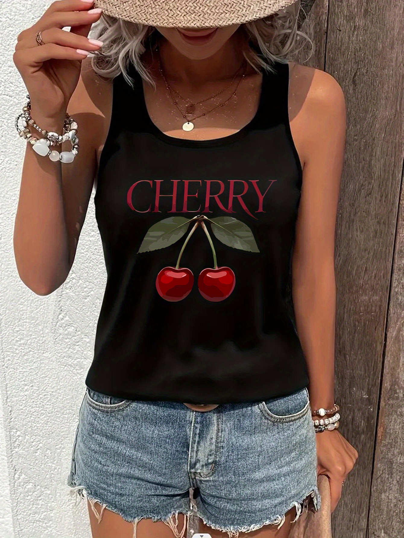cherry tank top sold on Temu United States