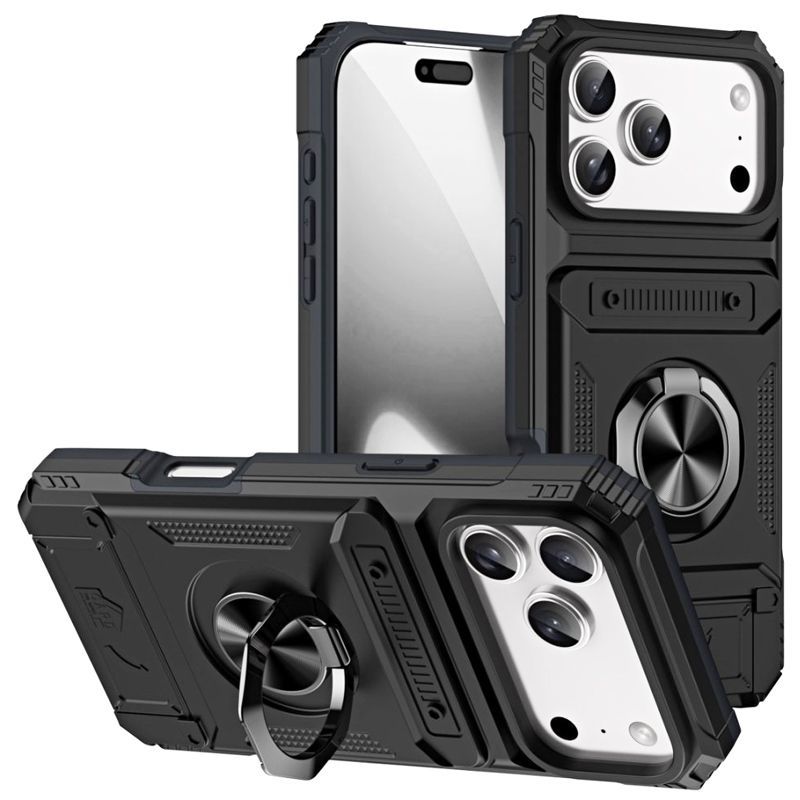 Phone Case - Holder Ring Stand Phone Case, Compatible With For Iphone 17. Features A Built-in Slot, Designed For The For Iphone 17 Pro Protection Case. In Solid Colors For Iphone 17