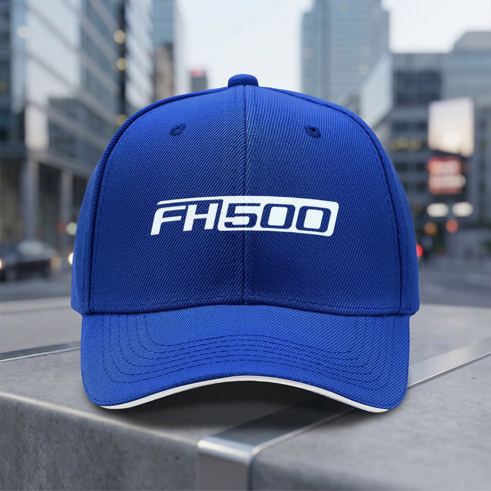 TEMU Fh 500 Adjustable Baseball Cap - Lightweight Breathable Sporty Curved Brim With Iconic Fh Print, Suitable For Daily Commuting, For Valentine's