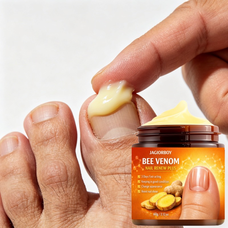 item picture   95 bee     toenail   with bee   and ginger provides 24 hour     designed for thickened discolored and damaged nails