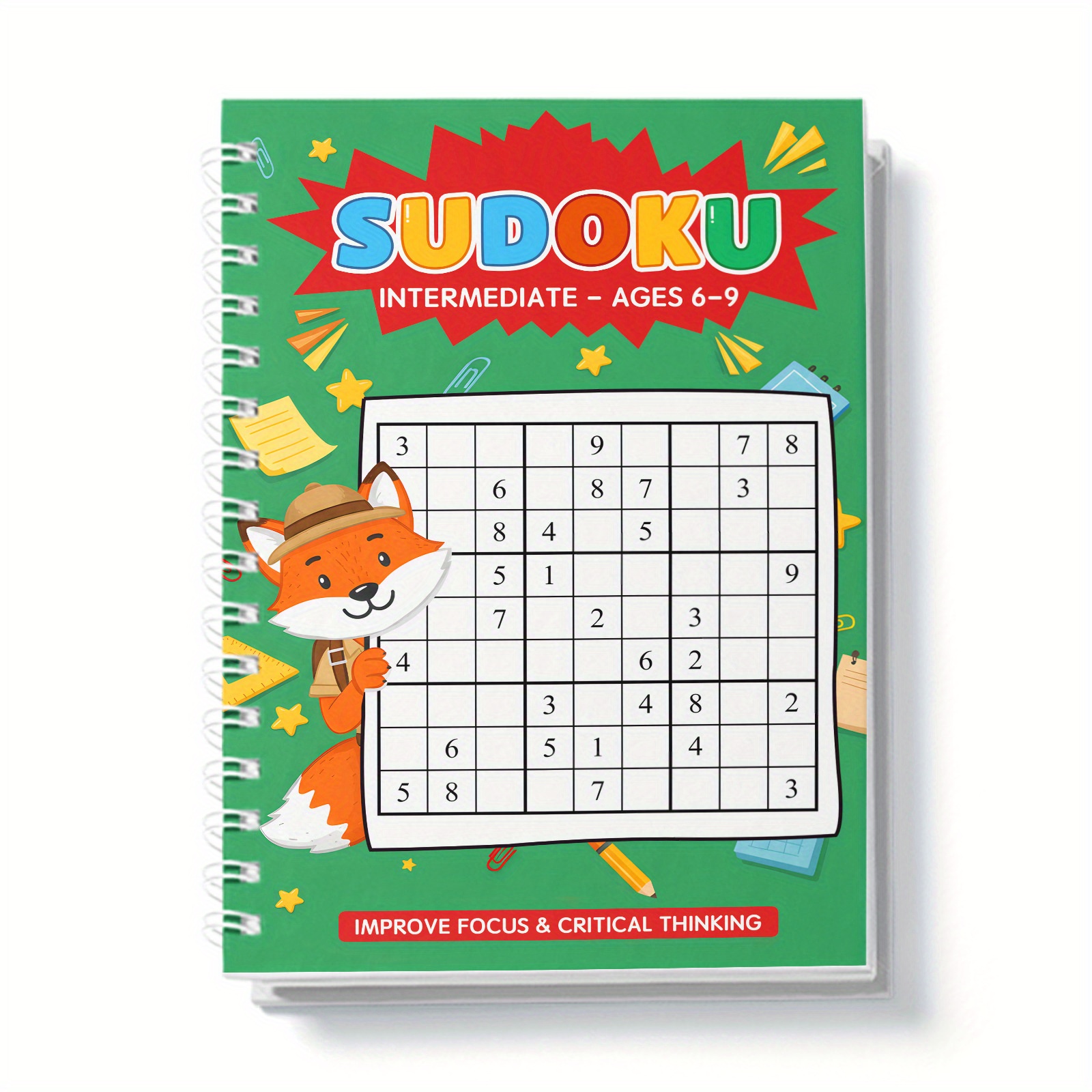 Sudoku For Kids | Puzzle Workbook With Bright Illustrations And Graded Challenges | Fun Brain Training To Build Concentration, Thinking, And Problem- Skills