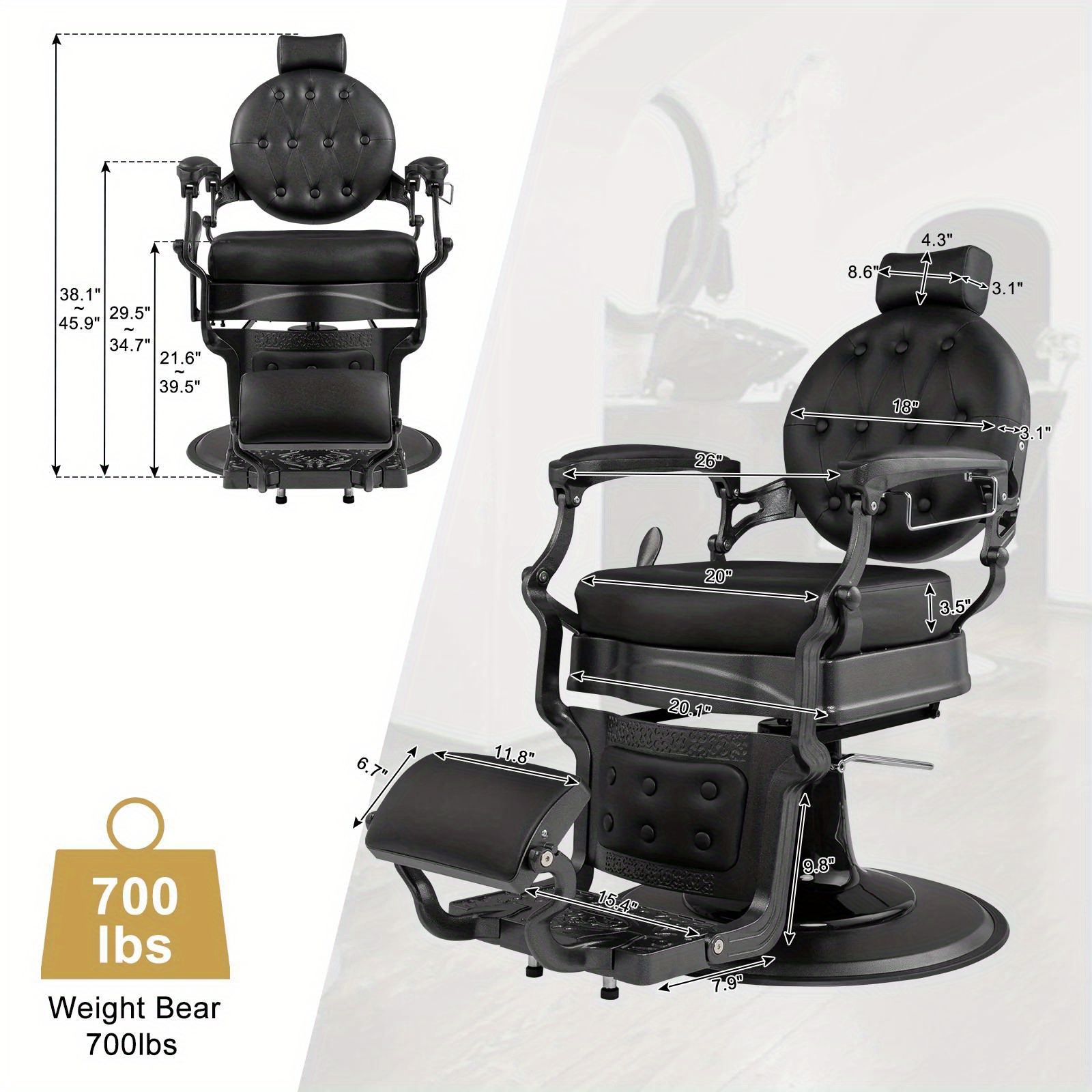 heavy   barber shop   chair hairdresser reclining   hydraulic multi function barber shop   shampoo hairdressing equipment with adjustable headrest for barber shop     barber chair barber chair barber Product details 4