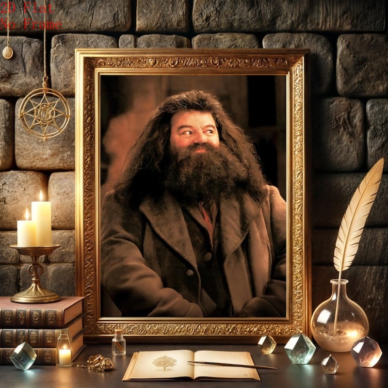 TEMU 2D-Flach, [2D-Flach] . Leinwandposter (ungerahmt!!!) -Poster: Zaubererschul-Verwalter-Druck, 2D-Flach