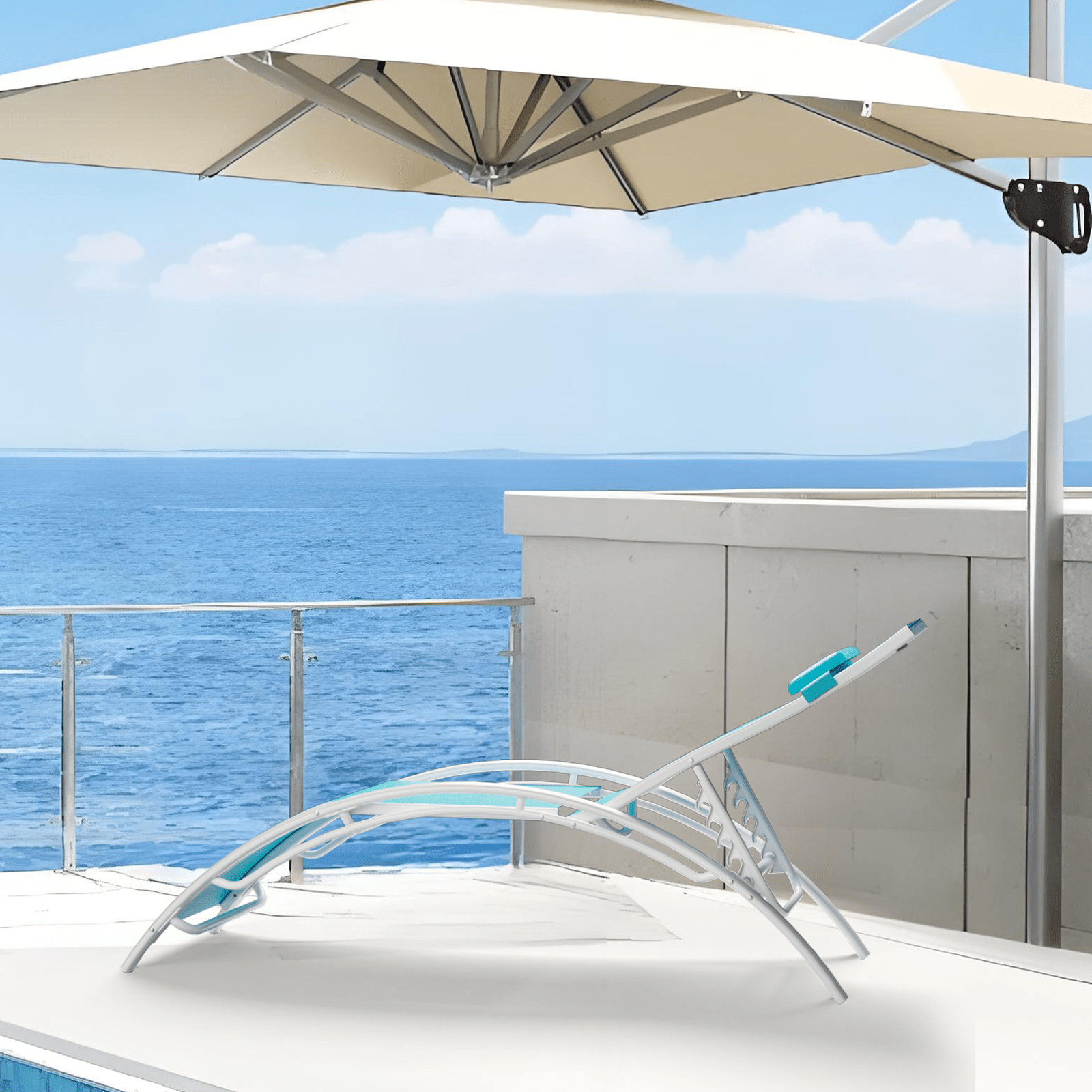 Lounger: Aluminum Alloy Sun Lounger 2pcs Set