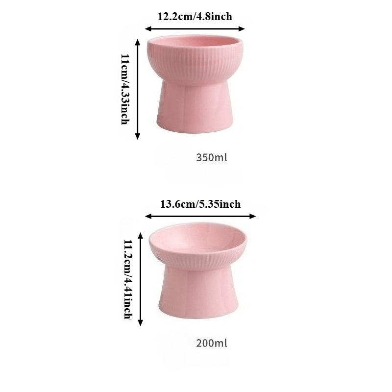 Customized Ceramic Cat Bowls with High Stands