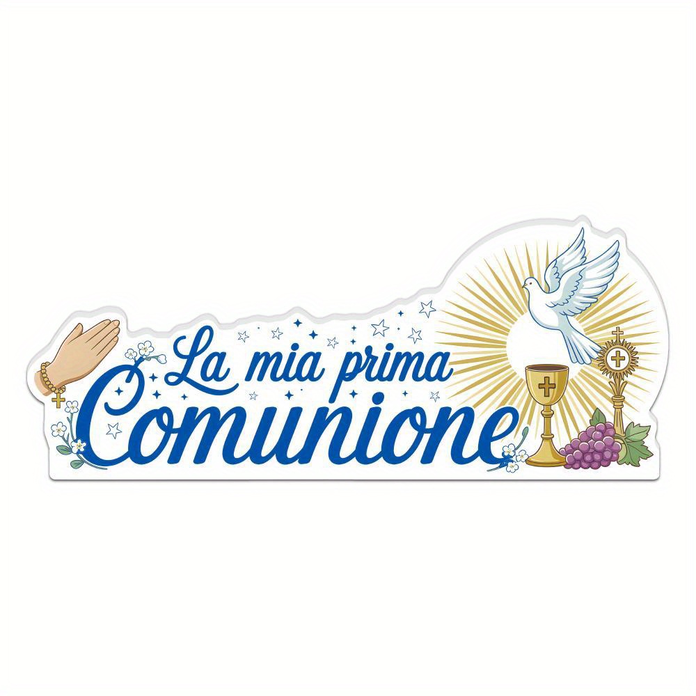 Image of Putuo Decor 1pc One-sided Pvc Table Decoration, Communion, Desktop Ornament For Room Church, Present For Birthdays, Weddings, Anniversaries, Christmas, Thanksgiving, Travel Gifts, And Decorations