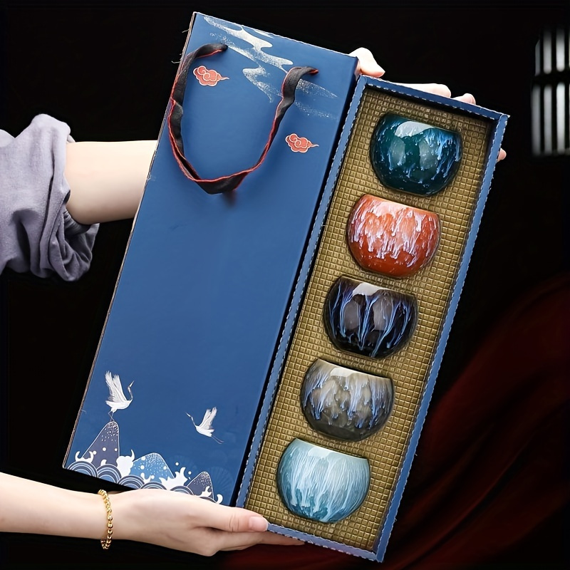 a set of mountain ceramic tea cups traditional chinese kiln high end fu tea set single large sample tea cup details 1