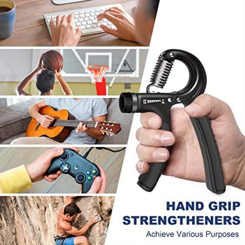   grip strength trainer plastic 2 pack 11132 lbs forearm strengthener hand squeezer adjustable   hand grip strengthener for muscle building and   recovery, hand grip strengthener plus size, grip strength trainer, hand grip strengthener cordless, forearm workout, hand exercise, ergonomic grip,  , sturdy material,   trainer,   tool, fitness equipment, athletes, fitness enthusiasts Product details 5