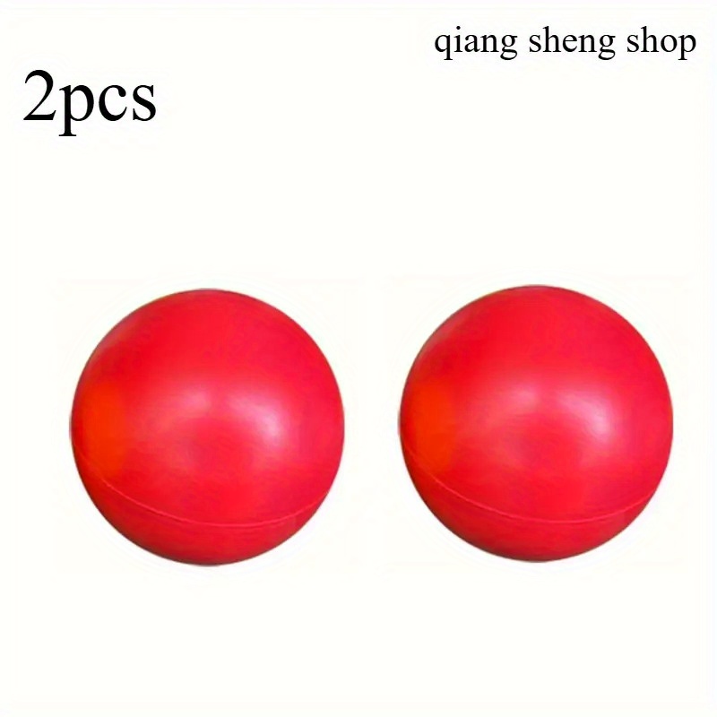TEMU 2pcs Glossy Pu Sensory Fidget Balls For & - Red/green/-filled Handheld Exercise Balls, Non-slip Grip For S &, Rehabilitation, & , Portable (no /