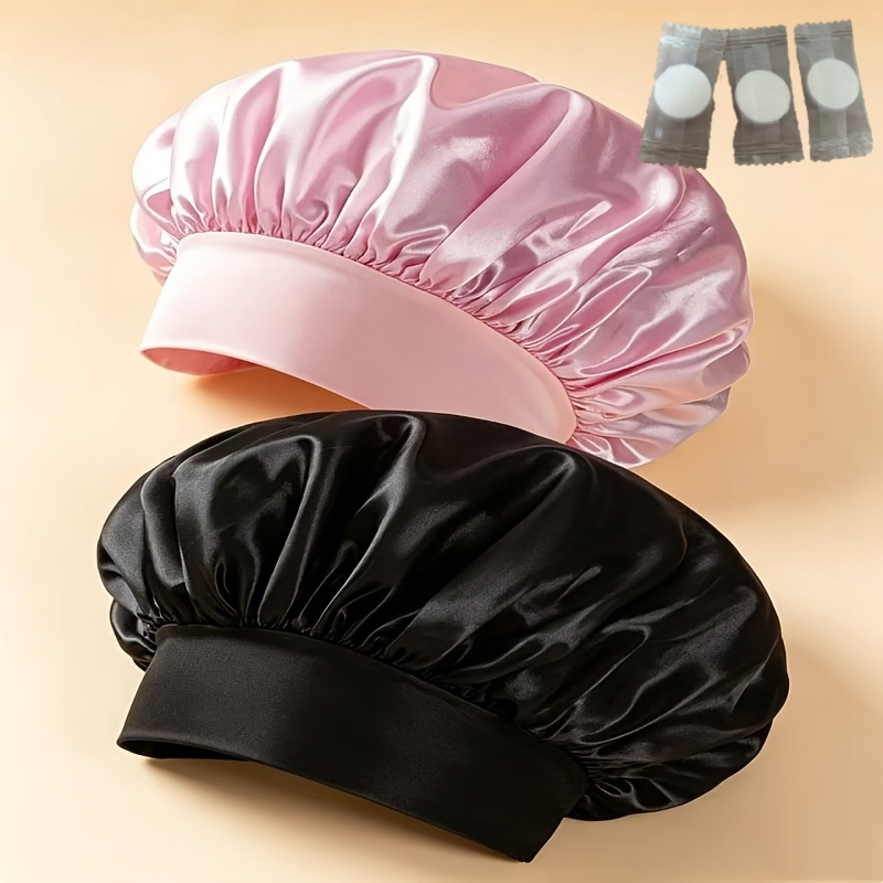 TEMU 2 stuks Haarhoeden en 3 stuks Wegwerp Gezichtsdoeken, Anti-Haarverlies Anti-Slip Multifunctionele Haarhoeden - Zachte, Ademende, Elastische