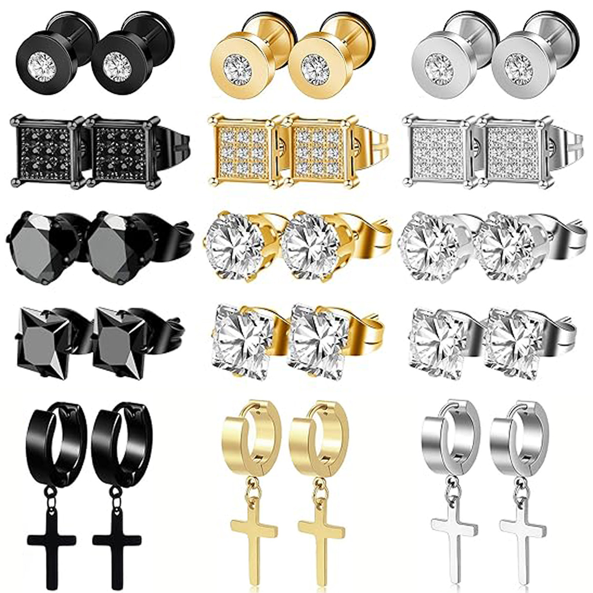 Dangle Earrings Mens Magnetic Earrings Amazon Stainless Steel - Main Image