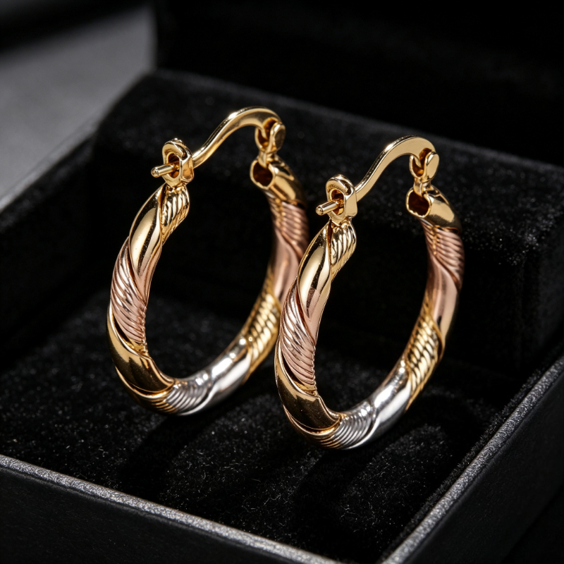 TEMU 1 Pair - Fashionably Easy Twisted Crochet Earrings, With A Retro And Luxurious For Ladies. Ladies' Jewelry - An Ideal Gift For , Birthdays,