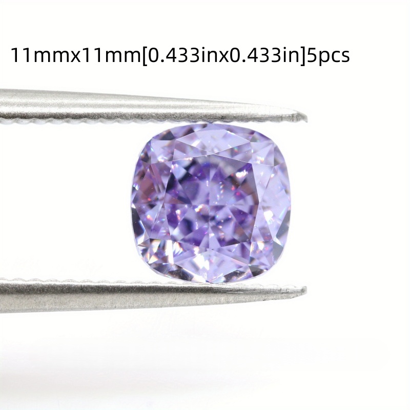 TEMU 5 pezzi di zirconi sintetici colorati, fiori di , pietre sciolte, rosa chiaro, blu, , pietre qualit� a di carbonio