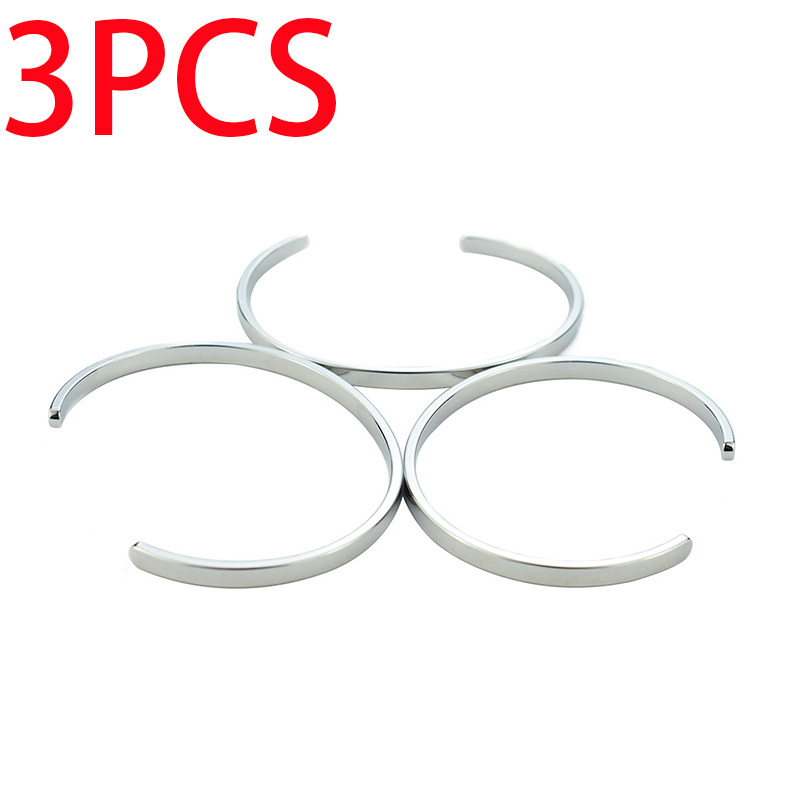 Image of 3pcs Exquisite Blank Handmade Diy Stainless Steel Bracelet Jewelry Gift For Women Men Accessory Bracelet Fashion Gift