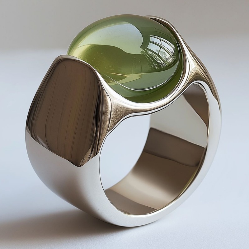 TEMU Bague unique irrégulière et exagérée, bague large de style cool haut de gamme, cadeau de bijoux élégant et pour les fêtes et
