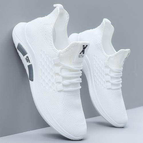 zhding mens spring and autumn breathable sports shoes running casual shoes lightweight mesh shoes new versatile white sneakers