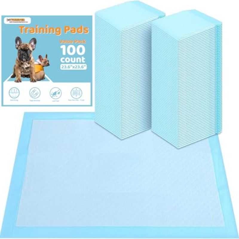 100 Count, 23.6 X23.6 60 X 60Cm -Dog And Puppy Pet Training Pad, Puppy   Pads,   And Absorbent, 6 Layers, Housebreaking Pet Pad,   Surface for Potty Training, for Pets