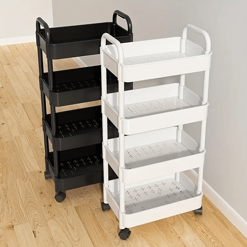 multi tier rolling utility cart organizer     4 5 tier storage rack with wheels 360 degree rotation for living room bathroom bedroom kitchen   mobile utility cart multitier rack sturdy construction rolling storage cart details 6