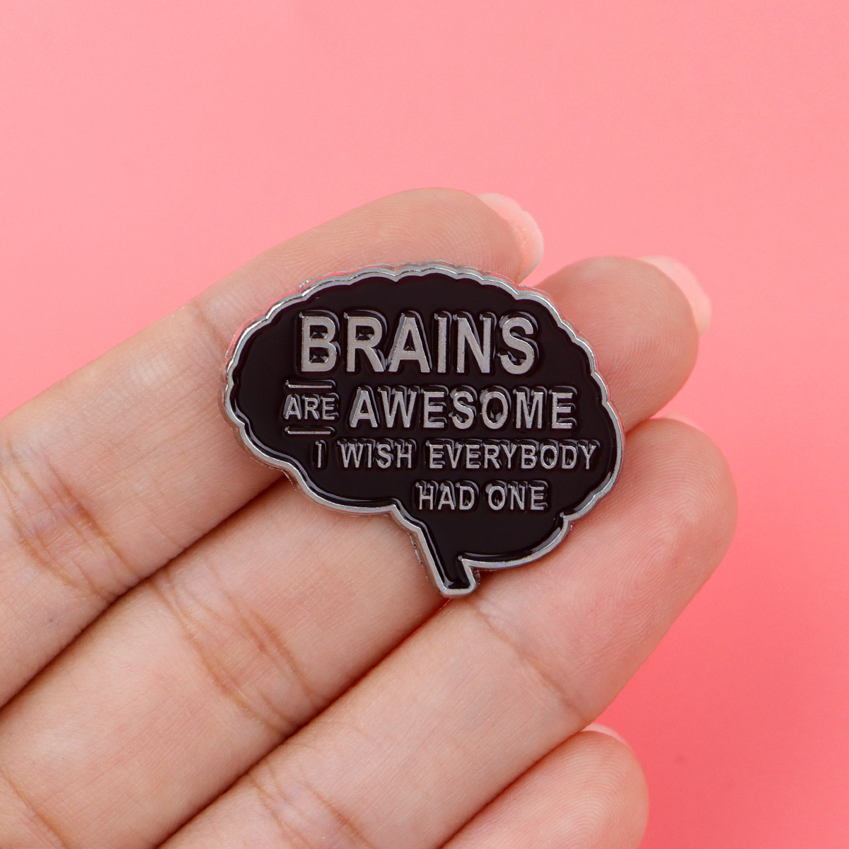1pc Men' Brain Enamel Pin - " Are Awesome" Novelty Graphic, Street Brooch For Coats, Backpacks, And Shirts, Creative Gift Idea For Christmas, Casual Wear Pin | Street Style Pin |