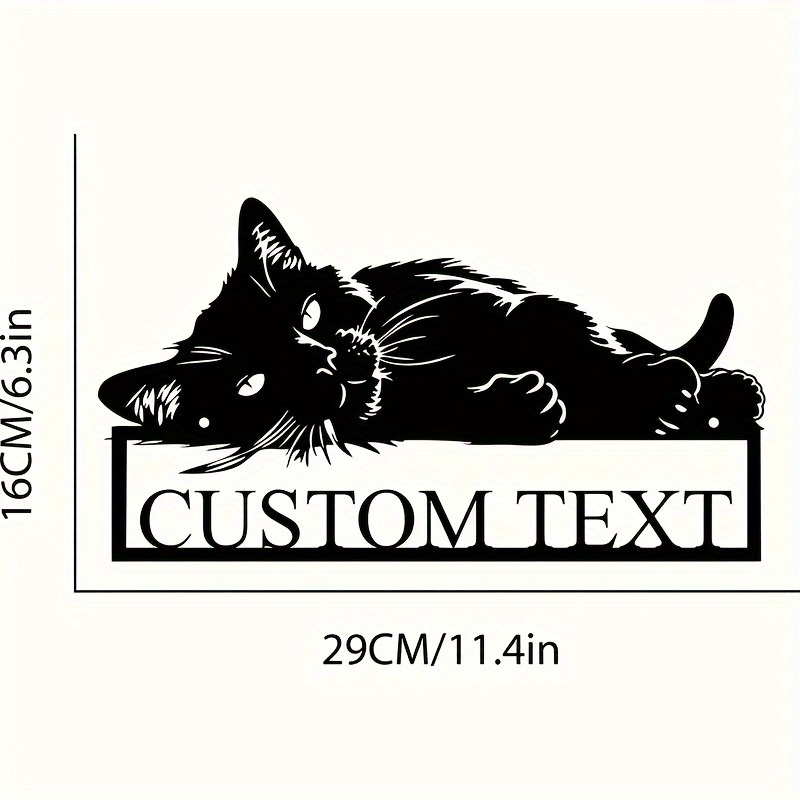 TEMU 【壁掛け彫刻】カスタム 猫 メタル ドアハンガー - 遊び心のあるペットサイン レーション、母の日＆春夏のギフトに最適