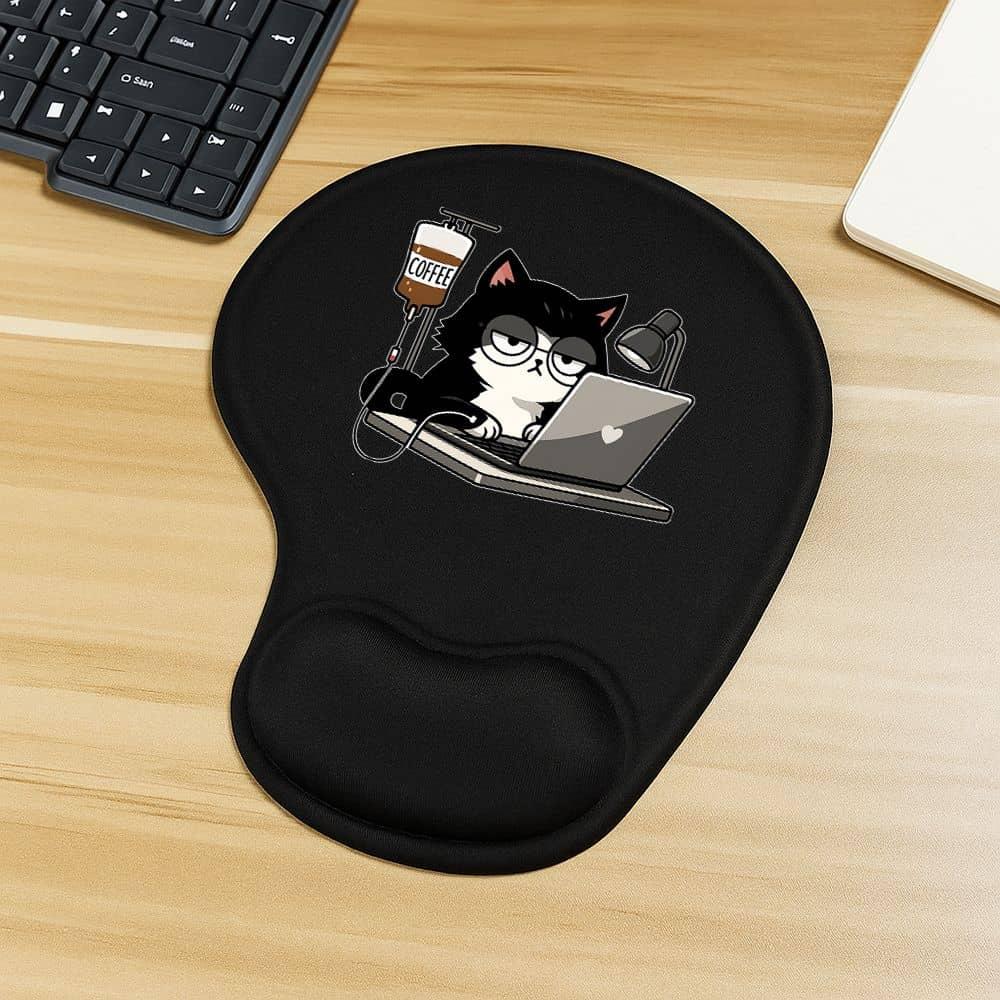 TEMU Tappetino per Mouse con Design Gatto e Supporto per Polso - Accessori e Decorazioni per Scrivania Ufficio per Donne, per Ufficio e Lavoro da