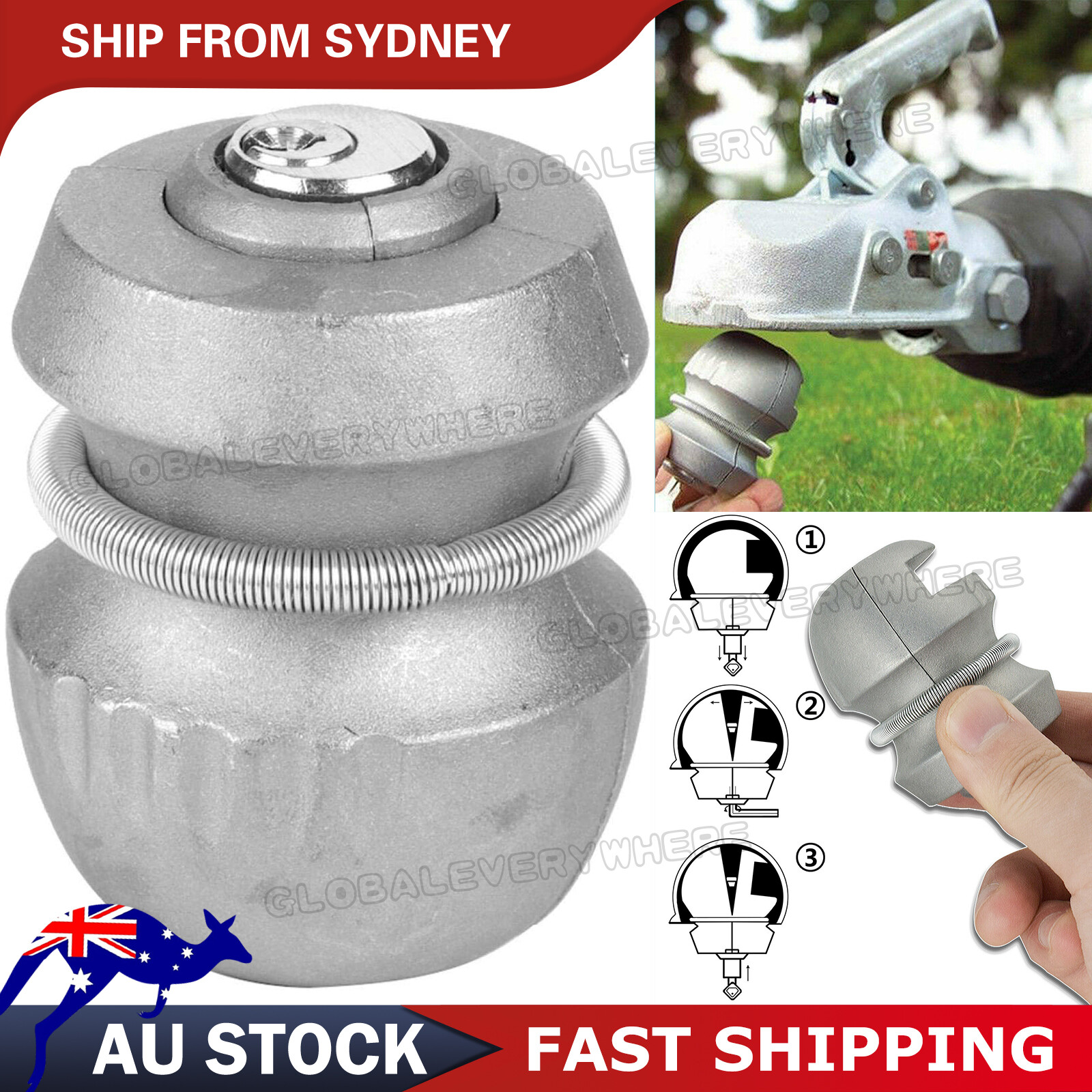 TEMU High-quality Hitch Lock For Trailer Coupling, Designed To Secure Tow Balls And Prevent Theft, Suitable For Caravans And Other Vehicles