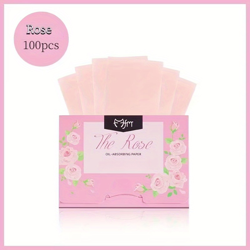 TEMU 100 unidades/Set Papel absorbente facial portátil, toallitas faciales mate, control de grasa, limpieza facial, herramientas de maquillaje que