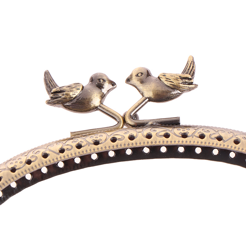 Image of A 12.5 Cm Metal Purse Frame Designed With A Bird Head Motif, Equipped Clasp Handle, Perfect For Your Own Arc Lock Bag Additions And Wallets, Wallet Making, Diy Wallet Making