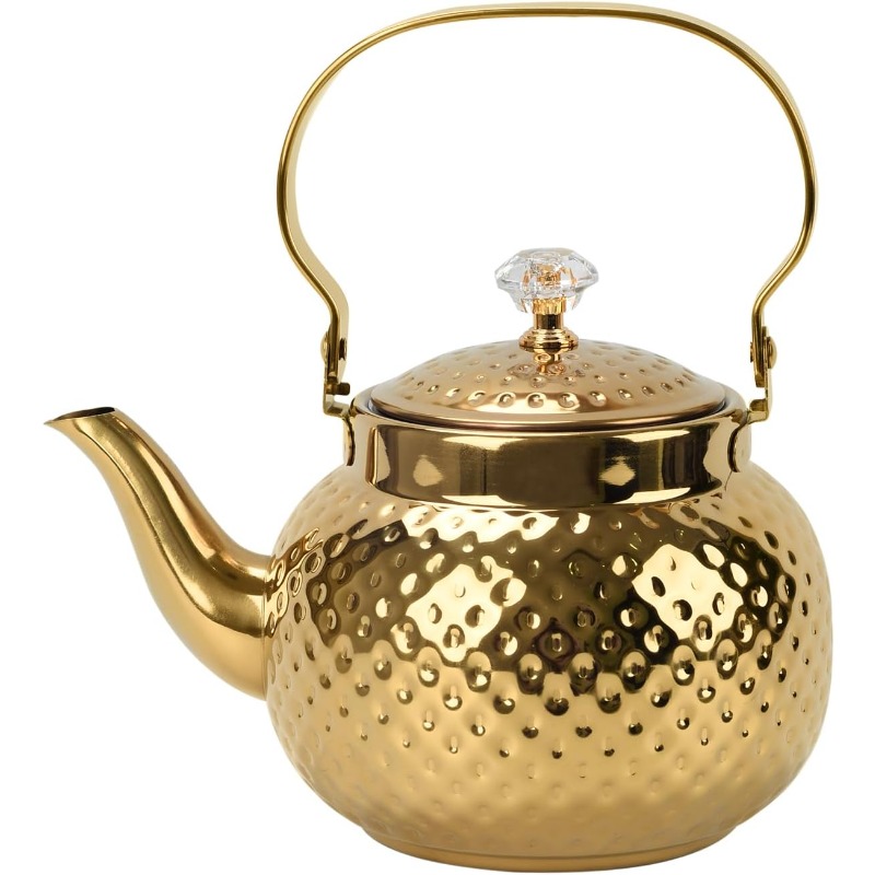 TEMU Tea Kettle, Stainless Steel Tea/ Coffee Pot Loose Leaf Teapot For Tea, Milk, Coffee, Teapot With Strainer Stovetop Tea Kettle, Outdoor Travel