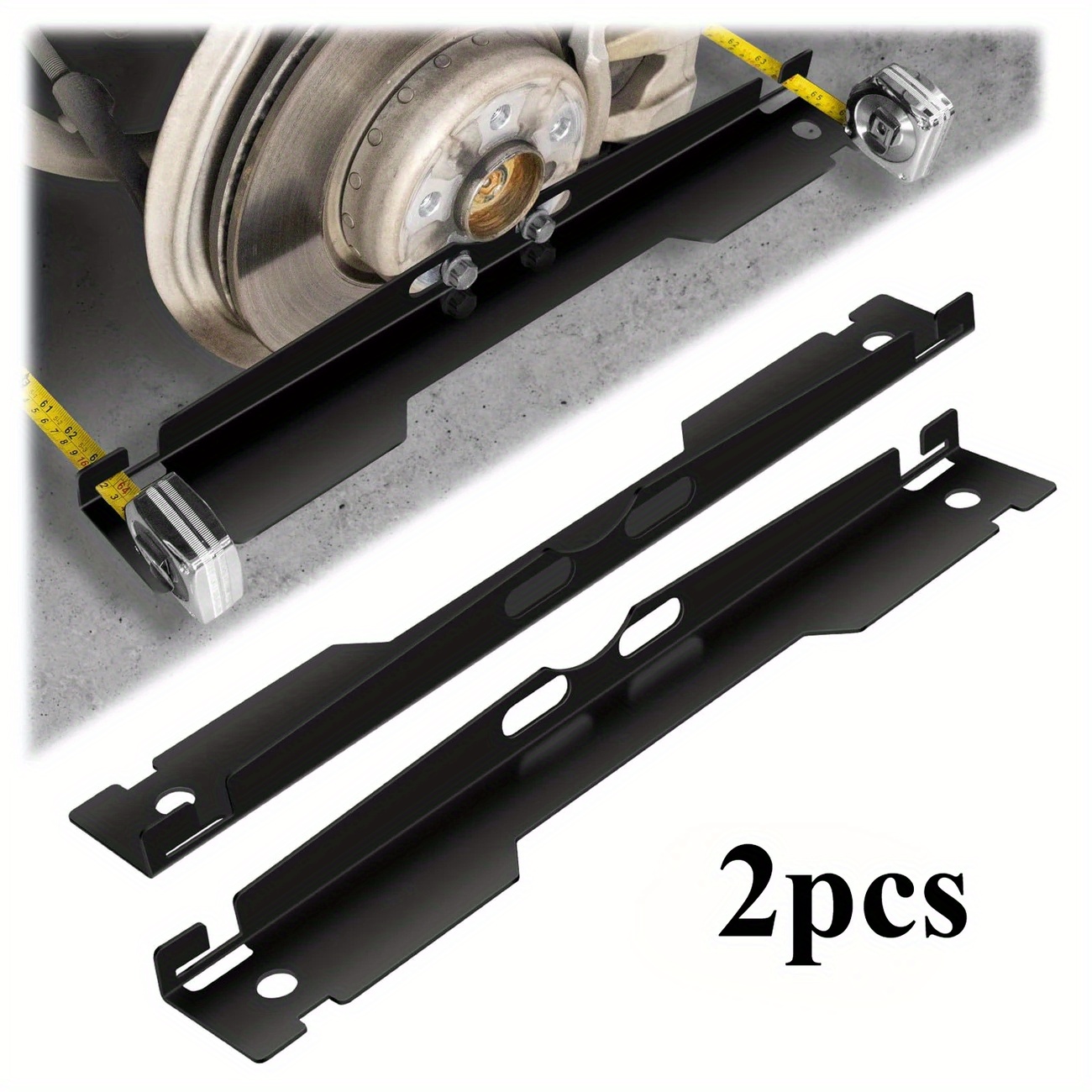 TEMU 2pcs Vehicle Wheel Alignment Tool Kit With Positioning Plate For Tire Adjustment Professional Tire Positioning Gauge Kit For Wheel Alignment
