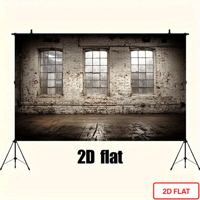 Vintage Industrial Brick Wall Photography Backdrop for Events