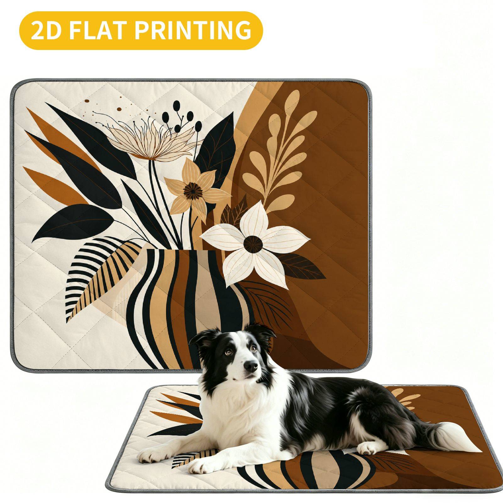 1pc floral vase abstract pet mat washable reusable floral vase abstract theme pet training pad indoor pet mat   durable easy clean furniture protector sofa mat multi purpose for travel