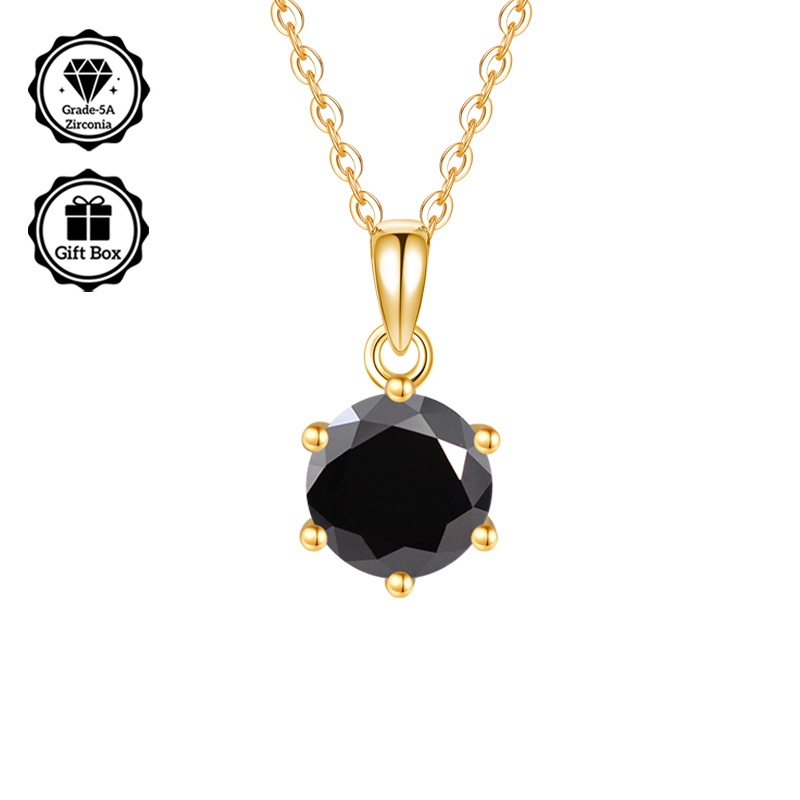 TEMU Collier hypoallergénique à longueur réglable avec pendentif en 5A | de plaqué or , bijoux de mode pour hommes et femmes, idéal pour un et les