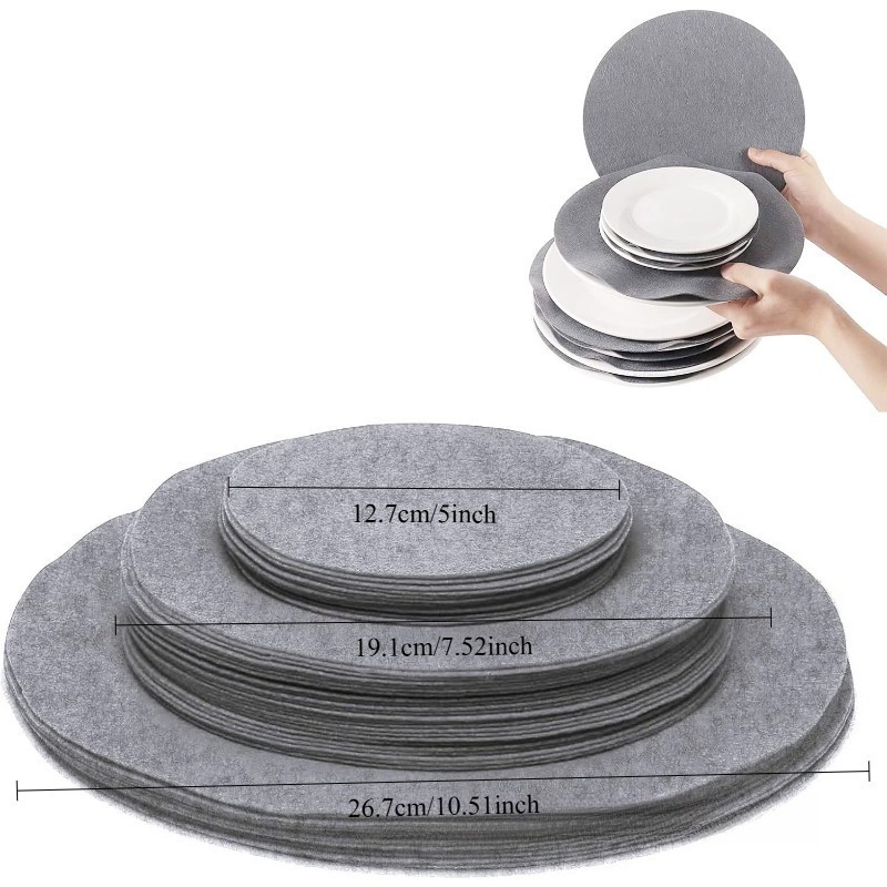 Juego de 3 piezas de ollas para salsa antiadherentes con divisor de plato de fieltro | Adecuado para revestimiento de cerámica con tapa, juego de sartén pequeña con mango aislante, olla de inducción, cuenco grueso de fieltro y almohadilla divisora absorbente para platos - Imagen 4