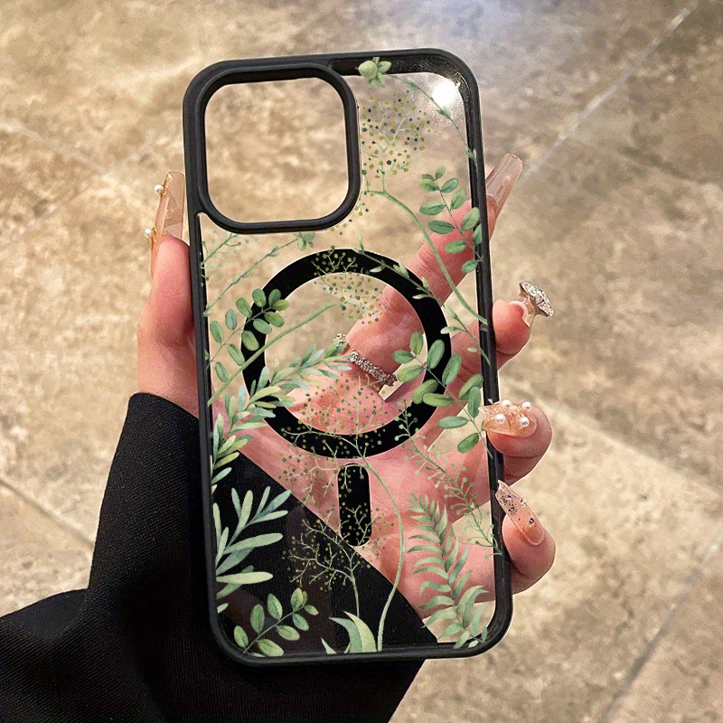 [Star Pattern Phone Case] Forest Full of Stars Pattern Phone Case for iPhone 16 Pro Max 16e 15 Plus 14 13 12 11 XS Max XR X | Full Body MagSafe Charging Support, Anti-Scratch, Non-Yellowing, Colorful Border, Transparent Smartphone Cover