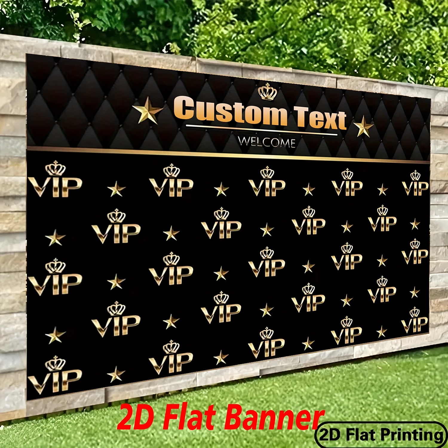 Custom VIP Red Carpet Photo Booth Backdrop with Royal Design