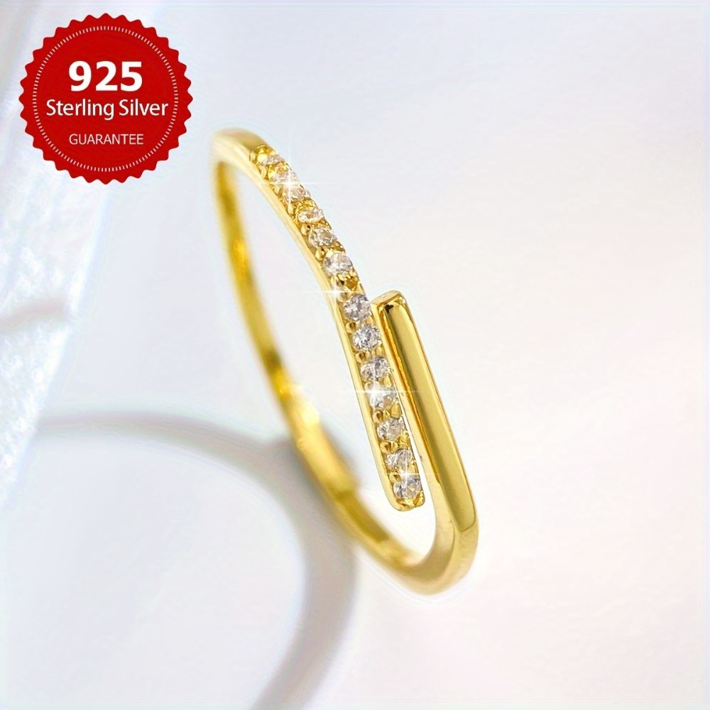 Adjustable Ring for Women Made of S925 Sterling Silvery, Perfect for Weddings. This Wedding Band Is Ideal for The Wedding Season, Anniversaries, And Can Be Stacked As a Promise Ring. A Thoughtful Gift for Ladies on Thanksgiving, Valentine'S Day
