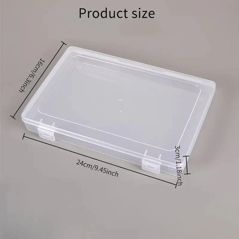 TEMU 2 cajas de almacenamiento de plástico transparente, para organizar el hogar, el escritorio del trabajo o . Organizador de archivos resistente y