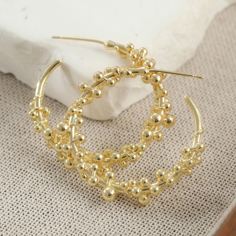 Unique Bead Earrings, Sparkling Ball Pendant Earrings For Casual And Party Wear, Fashionable Daily Wear