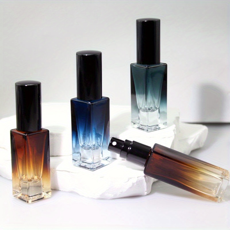 

3pcs Gradient Glass Perfume Bottles, Reusable Spray Travel Accessories, Bpa-free And Fragrance-free