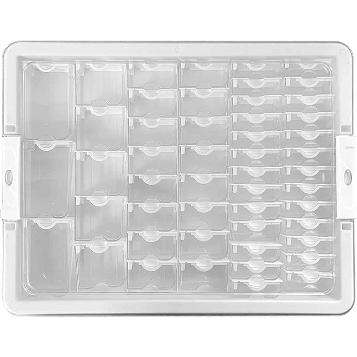 1 set bead storage solutions   50 clear removable bead storage containers with   lid plastic bead organizer box for nail art   jewelry jewelry organizer box Product details 0