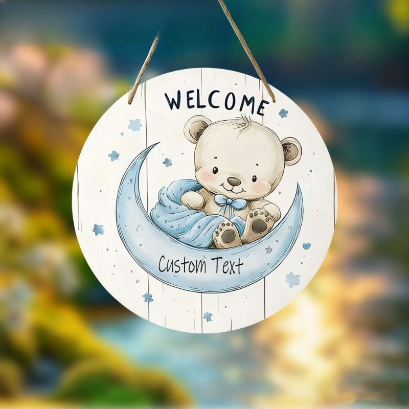 TEMU 2d Flat - 2d Plane, Customizable Wooden Signs, Personalized Engravable Wooden Plaques - Custom Names, Vintage Wall-mounted Round Plaques,