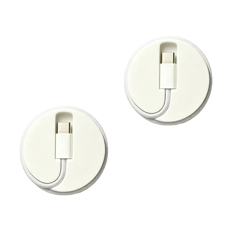 TEMU 2pcs Organisateur de câble de charge portable, enrouleur de cordon anti-enchevêtrement pour bureau et voyage, compatible avec les câbles de