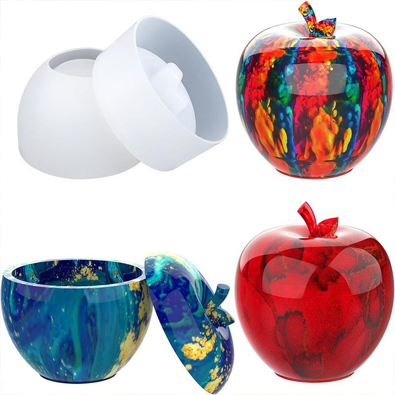 TEMU Can Resin Mold - Silicone Mold With Lid, Ideal For Epoxy Resin Casting, Perfect For Crafting Boxes And Scented Candle Holders, Suitable For Home