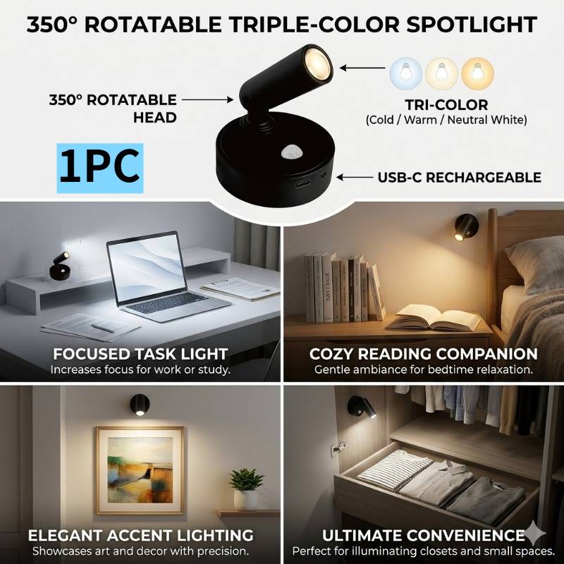 TEMU Textured Living - Recommandez projecteur rotatif câble pour tous les scénarios, avec tactile, détection de mouvement, fonctionnement , autonomie