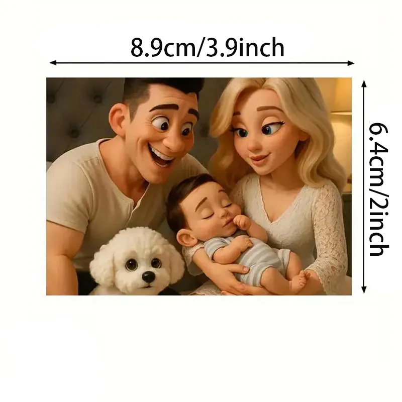 TEMU Customized Photo Fridge Magnet For Christmas Gifts, Regular Photos To 3d Animation Style, Personalized Gifts For Halloween And Easter, Kitchen