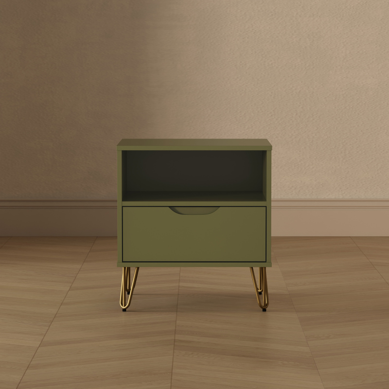 Nightstand in Olive Green