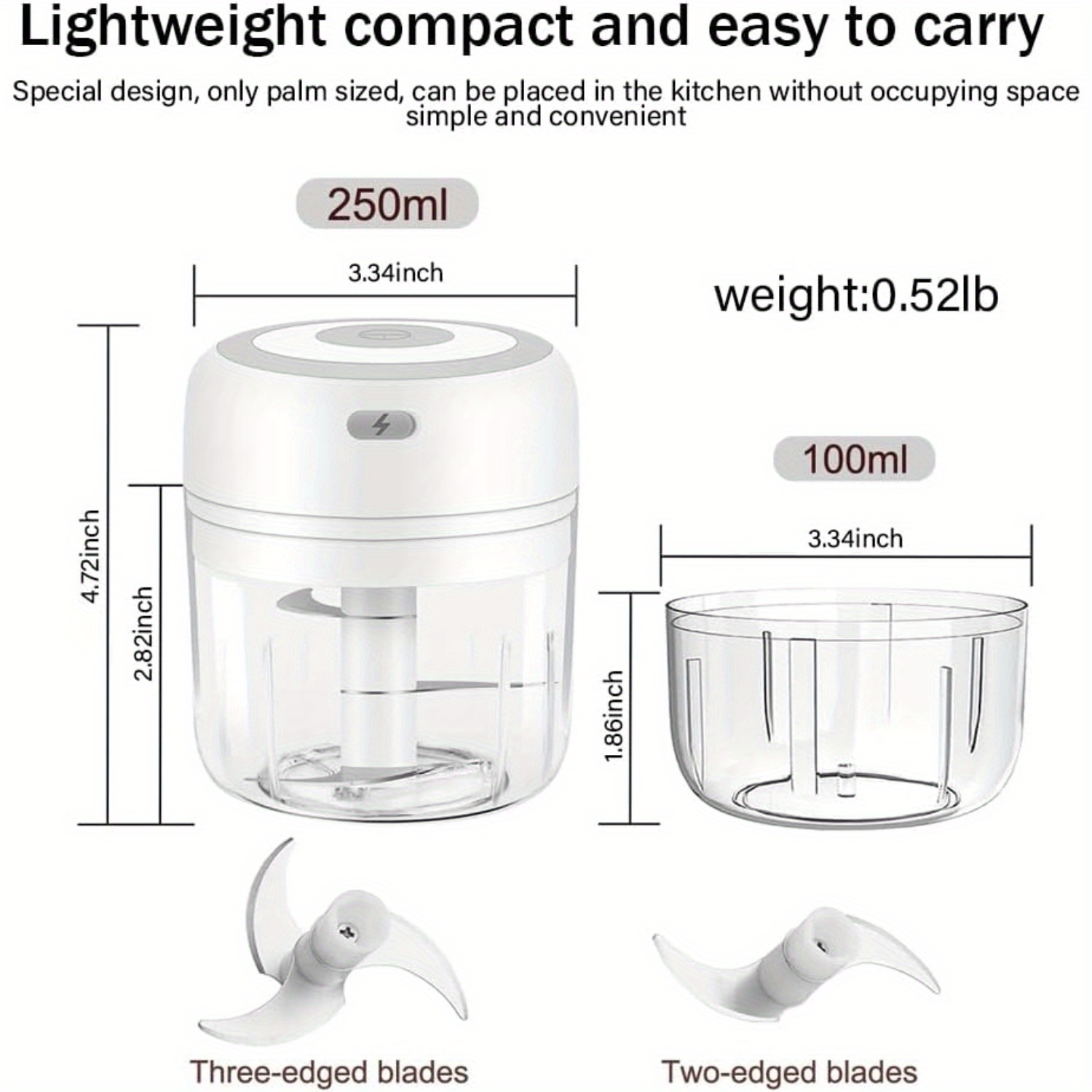   to   electric food  per mini wireless portable meat grinder usb charging garlic  per easy to clean suitable for chili peppers onions nuts etc white fathers day gifts birthday gifts and gifts for   men and women father gift Product details 0