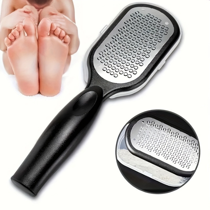 

1pc Stainless Steel Foot File And Callus Remover, Wet And Dry Use, Pedicure Tool For Hard Skin Removal, -free , Foot Care Accessory